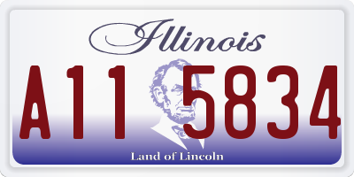 IL license plate A115834