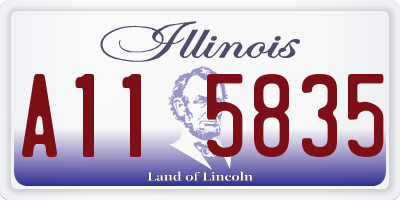 IL license plate A115835