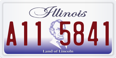 IL license plate A115841