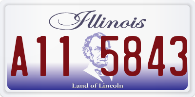IL license plate A115843