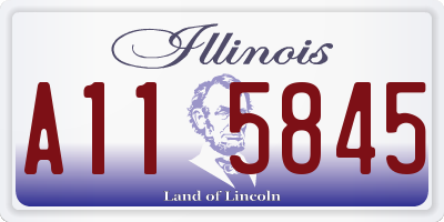 IL license plate A115845