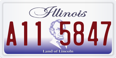 IL license plate A115847