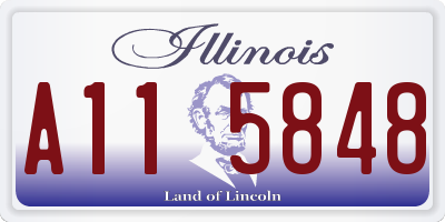 IL license plate A115848