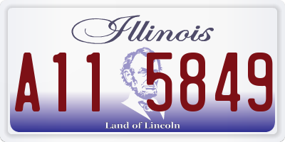 IL license plate A115849