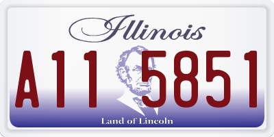 IL license plate A115851