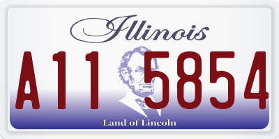 IL license plate A115854
