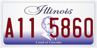 IL license plate A115860