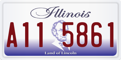 IL license plate A115861