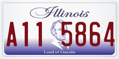 IL license plate A115864