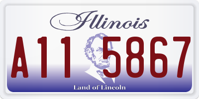 IL license plate A115867
