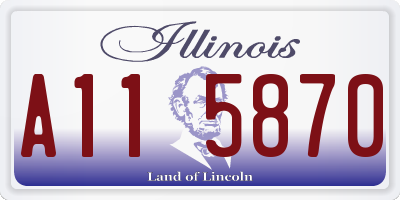 IL license plate A115870