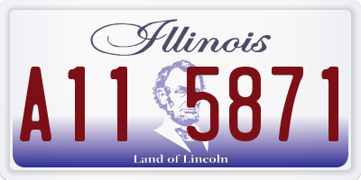 IL license plate A115871