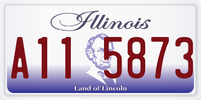IL license plate A115873