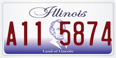 IL license plate A115874