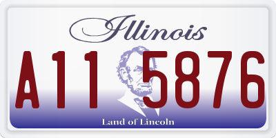IL license plate A115876