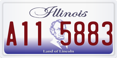 IL license plate A115883