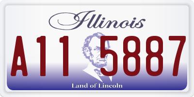 IL license plate A115887