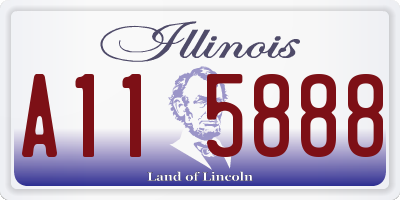 IL license plate A115888