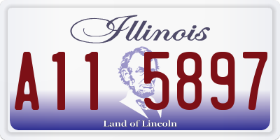 IL license plate A115897