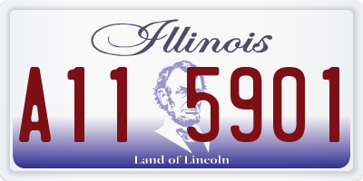 IL license plate A115901