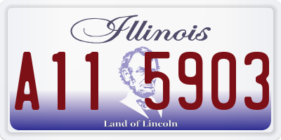 IL license plate A115903