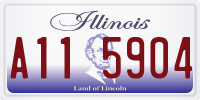 IL license plate A115904