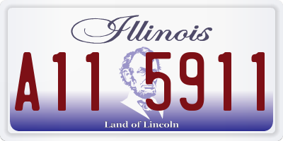 IL license plate A115911