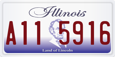 IL license plate A115916