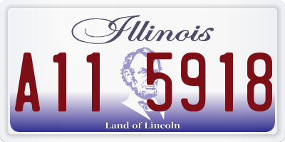 IL license plate A115918