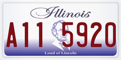IL license plate A115920