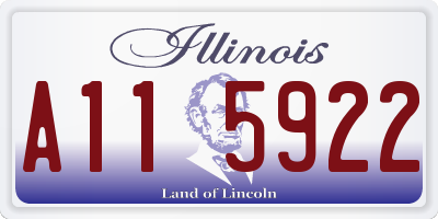 IL license plate A115922