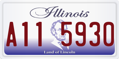 IL license plate A115930
