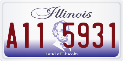 IL license plate A115931