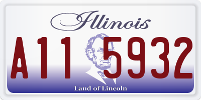 IL license plate A115932