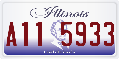 IL license plate A115933