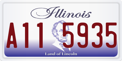 IL license plate A115935