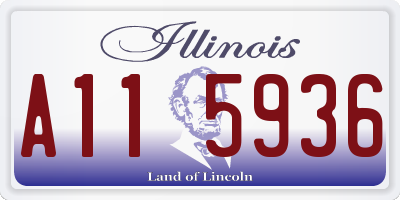 IL license plate A115936