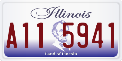 IL license plate A115941
