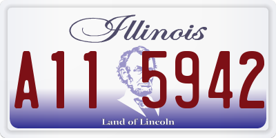 IL license plate A115942