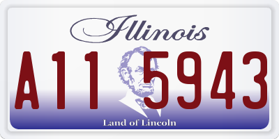 IL license plate A115943