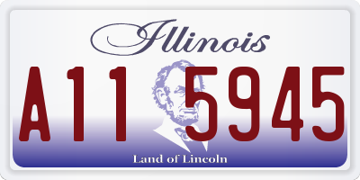 IL license plate A115945