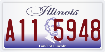 IL license plate A115948
