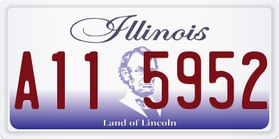 IL license plate A115952