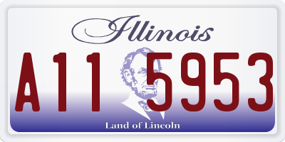 IL license plate A115953