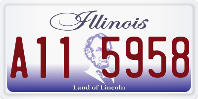 IL license plate A115958