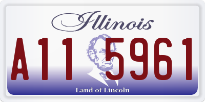 IL license plate A115961