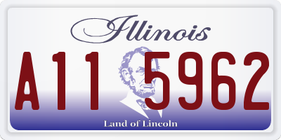 IL license plate A115962