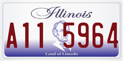 IL license plate A115964