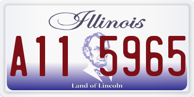 IL license plate A115965