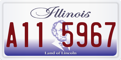 IL license plate A115967